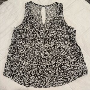 Old Navy Black and White Cut Out Tank Top